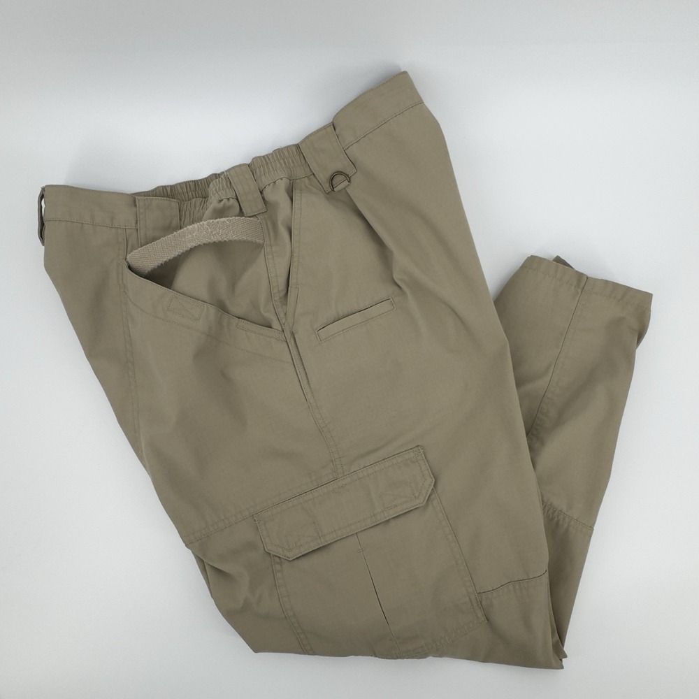 5.11 Tactical Cargo Pants Mens 40x30 Khaki Ripstop Utility Workwear Gorpcore - Picture 13 of 14